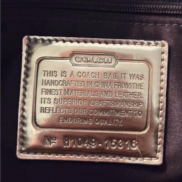 Y2K Coach Gold Poppy Signature Tote with Gold Accents - Picture 5 of 5